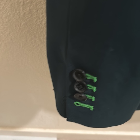 Forest green suit 46R wool blend - Picture 4 of 11